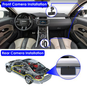 WiFi FHD 1080P Car Dash Cam 3 Channels Front Rear Inside Dash Camera with Loop Recording Reversing Visual Night Vision WDR 170° Wide Angle Support 128