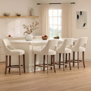 Counter Height Bar Stools Set of 2 with Cutout Back