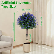 2PCS Artificial Topiary Trees with Ground Spikes, UV Resistant
