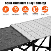 Folding Camping Kitchen Table with Heat-Resistant Top