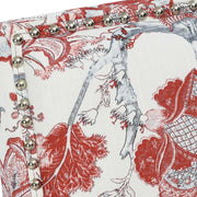 Floral Upholstered Accent Chair with Nailhead Trim