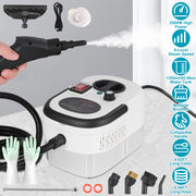 2500W Handheld Steam Cleaner with 6 Speed Settings & Gloves