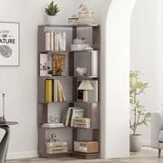 6-Tier L-Shaped Corner Bookshelf with Anti-Tip Safety Kit