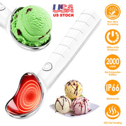 Heated Ice Cream Scoop – Rechargeable Electric with Fast Heating