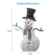 LED Snowman Decoration – Collapsible, Battery Powered, Indoor/Outdoor Use