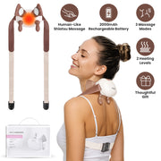 Cordless Neck Massager with Heat and Shiatsu Kneading