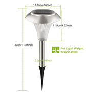 24Packs Solar Garden Lights Outdoor IP44 Waterproof Solar Pathway Lights Color Changing Landscape Lamps 10Hrs Lawn Lighting for Yard Driveway Walkway