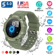 1.3in Wireless Fitness Tracker IP67 Waterproof Smart Watch Sport Bracelet w/Heart Rate Blood Pressure Sleep Monitor For Android IOS