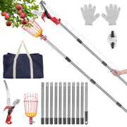 Extendable Pole Saw & Fruit Picker with 65Mn Steel Blade