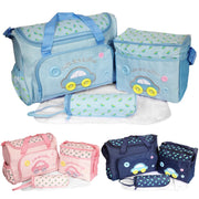 4Pcs Diaper Bag Tote Set Baby Napping Changing Bag Shoulder Mummy Bag with Diaper Changing Pad