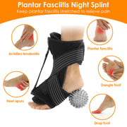 Plantar Fasciitis Night Splint Adjustable Foot Orthotic Brace Support Achilles Tendonitis Ankle Pain Relief Hard Spiky Massage Ball 2 Arch Support Ban