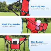 Camping Chair with Umbrella - Foldable Outdoor Chair 330lbs