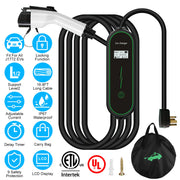 Level2 EV Charger Portable Electric Vehicle Charging Station with NEMA 6-20P PlugÊCarry Bag Fit For All J1772 EV and Hybrid Vehicles for Home and Outd