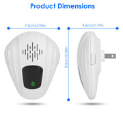 2 Pack Pest Control Device for Mosquitoes Cockroaches Rats Plug In Ultrasonic Insect Repellent Indoor for Bedroom Garage Warehouse Office