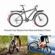 Bicycle Fender Set Adjustable Front Rear Mud Guard Mountain Bike Mudguards Splashboard Fit for 24\'\'-26\'\' Bikes