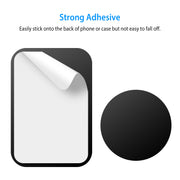 8Pcs UniversalÊMetal Plates with Strong Adhesive 4Pcs Round and 4Pcs Rectangle Metal Plates for Magnetic Car Mount Phone Holder
