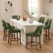 Counter Height Bar Stools Set of 2 with Cutout Back