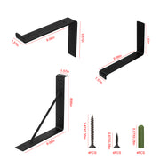 2-Pack Heavy Duty L-Shaped Shelf Brackets with Screws