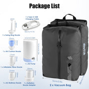 17L Vacuum Storage Bags with Rechargeable Pump - 2 Pack