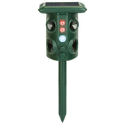 Solar Ultrasonic Animal Repeller Solar Powered Animal Repellent Chaser with PIR Motion Sensor IP54 Waterproof Sound Flashing Light for Deer Raccoon Sq