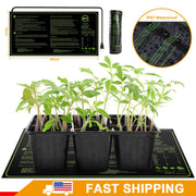 10" x 20" Seedling Heat Mat IP67 Waterproof Plant Warm Hydroponic Heating Pad 17.5W for Seed Germination Cloning Plant Propagation