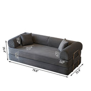 78.8" Convertible Floor Sofa Bed with High Density Foam