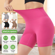 Women\'s High Waist Biker Shorts Tummy Control Pants Athletic Leggings Spandex Booty Shorts with 6.3In Inseam No Front Seam for Workout Yoga Running V