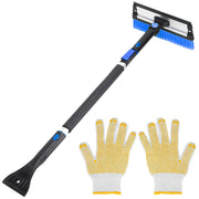 Extendable Ice Scraper with Snow Brush and Foam Grip