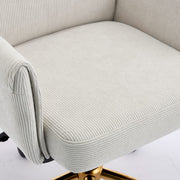 Mid-Back Velvet Office Chair with Memory Foam Cushion
