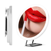 30X Magnifying Mirror With Light 3 Colors Dimmable Brightness Included Tweezer Scissor Travel Magnifying Makeup Mirror with Suction Cup 360¡ Adjusta