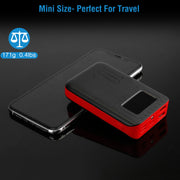10000mAh Portable Power Bank External Battery Pack Charger Dual USB Charge Ports with LCD Display Flashlight Type C Micro USB Lightning Input Ports
