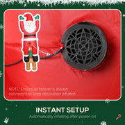 7FT Inflatable Hanging Santa with LED Lights and Built-In Fan