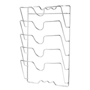 Mounted Pot Lid Rack Pot Cover Organizer Holder for Cabinet Door Wall 5 Lids