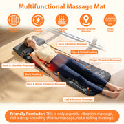 Full Body Vibration Massage Mat with Heat & 10 Motors