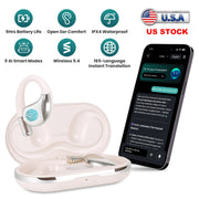 AI Translation Earbuds with 165 Languages & Open-Ear Design