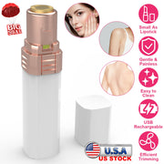 Flawless Facial Hair Remover Painless Facial Hair Epilator USB Rechargeable Women\'s Face Shaver with LED Light for Lip Chin Arms
