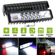 6" LED Light Bar 160W 5000lm Offroad Driving Spot Lights Work Light Pods IP67 Waterproof Fog Light Spot Flood Beam for Jeep Trailer Truck Bus Boat  2P