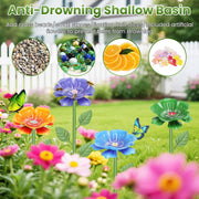 Metal Bee Watering Stations with Anti-Drowning Design (6-Pack)