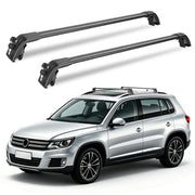 Roof Rack Cross Bars Fit for Volkswagen Tiguan 2018-2026 & Taos 2022-2026 with Factory Raised Side Rails Lockable Alumin