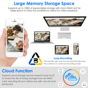 E27 WiFi Bulb Camera 1080P FHD WiFi IP Pan Tilt Security Surveillance Camera with Two-Way Audio Night Vision Motion Detection Function APP Control