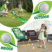 Toddler Golf Club Toy Set For Boys Girls Aged 3-8Years Old With Retractable Golf Clubs Indoor Outdoor Educational Kids Toys Golf Sport Birthday Christ