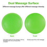 Inflatable Stability Balance Disc Wobble Cushion Balance Disc Wiggle Seat w/ Free Air Pump Exercise Athletic Fitness Trainer Mat