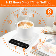 Desktop Electric Mug Warmer Auto Shut Off Timer Setting 6 Temperature Levels Cup Warmer for Milk Tea Cup Heating Plate