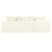 Cloud L-Shaped Corduroy Sectional Sofa with Chaise Lounge