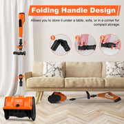 500W 21V Cordless Snow Shovel | 11" Foldable Snow Thrower with Accessories