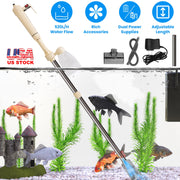 Multifunctional Electric Aquarium Gravel Cleaner Kit Length Adjustable Automatic Fish Tank Vacuum Cleaner Change Water Wash Sand Filter Dirt Removal