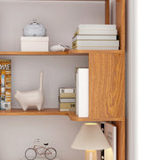 5-Tier L-Shaped Corner Bookshelf with 6 Open Shelves