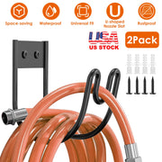 2Pack Heavy Duty Garden Hose Holder Stainless Steel Hose Hook Metal Hose Rack Reel Organizer for Water Hose Extension Cords