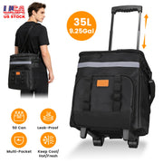 Rolling Cooler Bag with Wheels 35L Insulated Collapsible
