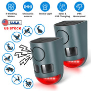 Solar Animal Repeller with Motion Sensor & Ultrasonic Sound